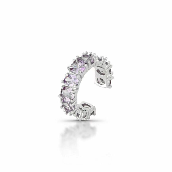 Piercing Fake Lux Cravejado com Zircônia Roxa