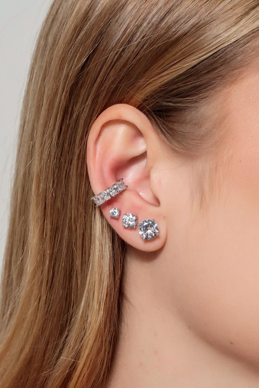 Piercing Fake Lux Cravejado com Zircônia Cristal - Imagem 2