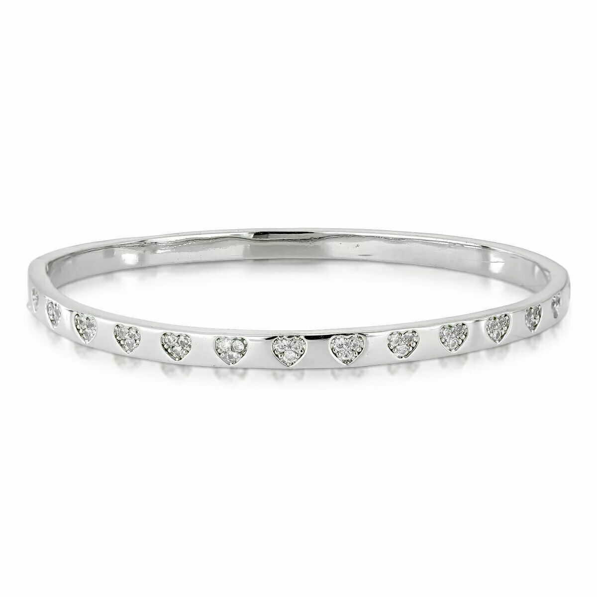 Bracelete Heart Cravejada em Micro Zircônias