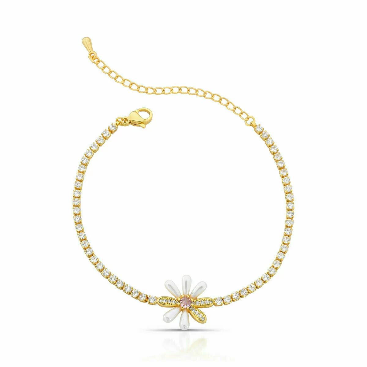 Pulseira Riviera Margarida Pérola Shell Miolo
