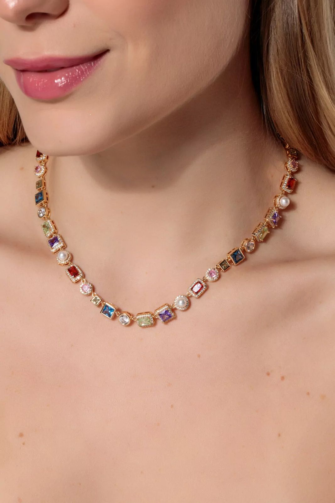 Colar Luxo Colors Cravejado com Zircônias - Imagem 2