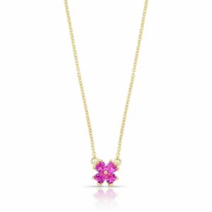 Colar Trevo Pink