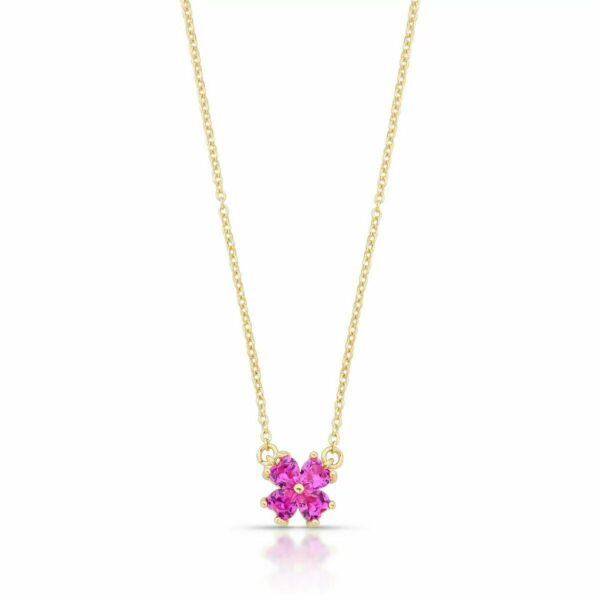 Colar Trevo Pink