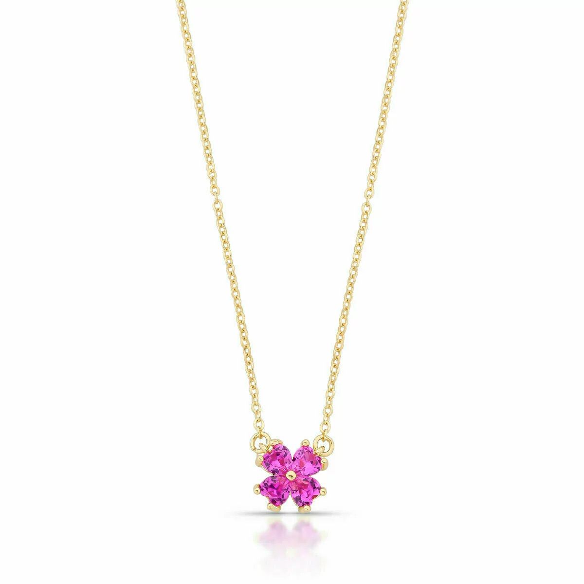 Colar Trevo Pink