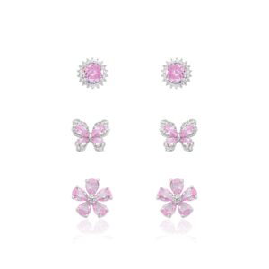 Brinco Trio Garden Cravejados com Zircônias